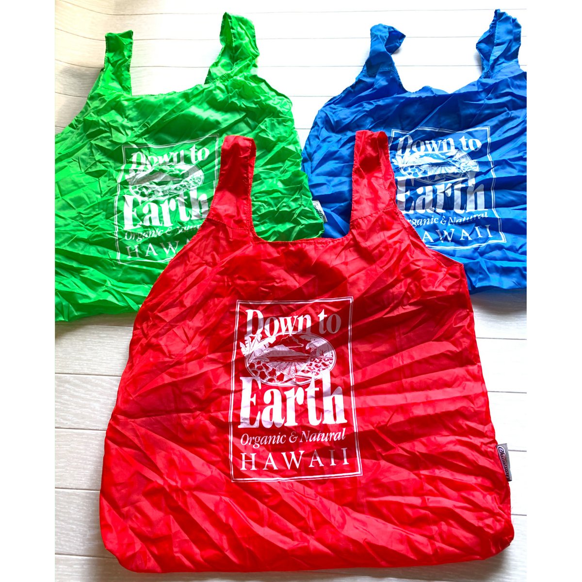 ハワイ限定 Down to Earth/ダウン トゥ アース 折りたたみエコバッグ