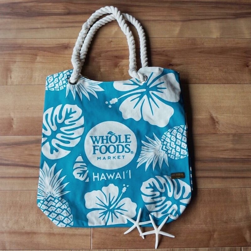 ホールフーズエコバッグ☆TAG ALOHA CO ☆新品未使用 ハワイ好きにおすすめ】ハワイ ホールフーズのTag Alohaのエコバッグ