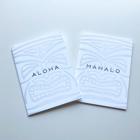 ハワイ BRADLEY & LILY ALOHA/アロハ MAHALO/マハロ ティキ グリーティングカード/メッセージカード
