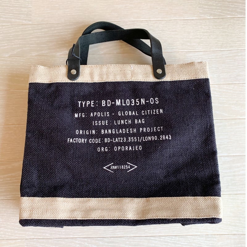 Apolis/アポリス NO RAIN NO RAINBOW ランチトート/マーケット