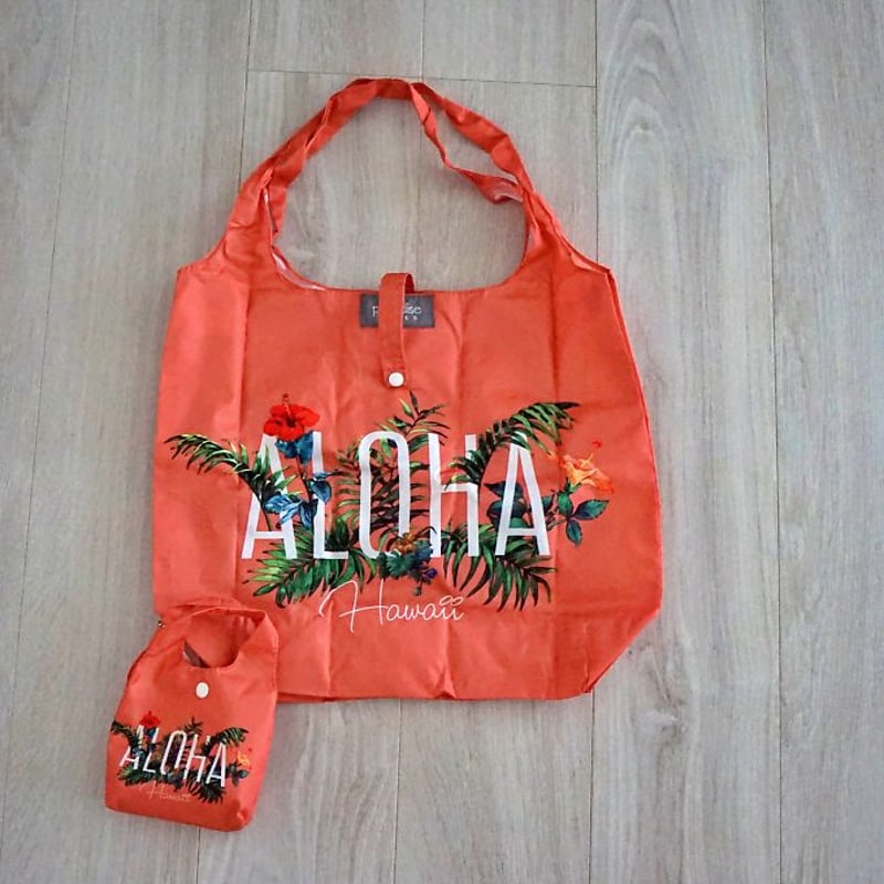 Aloha エコバッグ Hawaiian Airlines 特別版 ハワイ Aloha フローラル エコバッグ 収納ポーチ付き | Sunny days