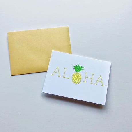 ハワイ マウイ annie + flo パイナップル ALOHA/アロハ グリーティングカード/メッセージカード