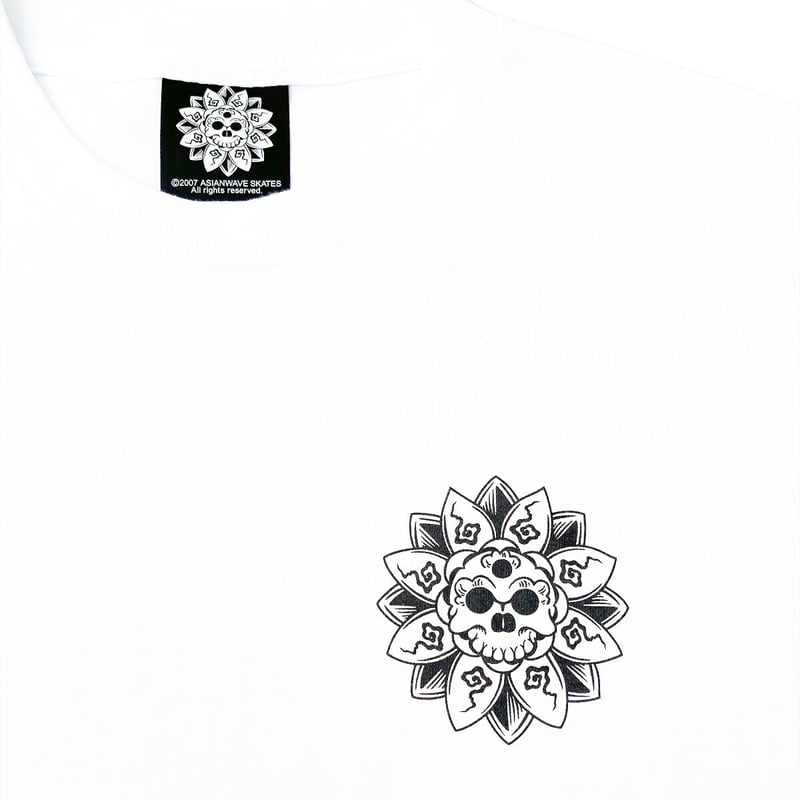 ASIANWAVE SKATES ~WAVE SKULL TEE~ / White×Black