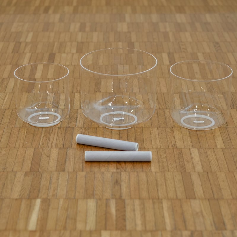 432Hz基準 | 大きく深い響きの3つのクリスタルボウルセット・ケース