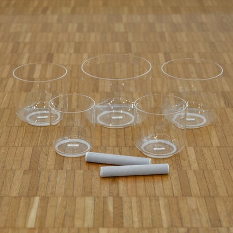 クリアクリスタルボウル2点セット 8インチE+7インチD クリアクリスタルボウル2点セット 8インチE+7インチD クリスタルボウル