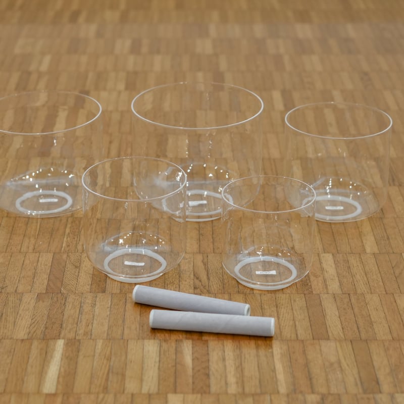 協和の4つのクリスタルボウルセット・ケースつき（LOW-G#・C・D#