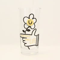 84261 GOLD & BLACKグラス　FLOWER