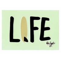 84270 GOLD & BLACKステッカー　LIFE