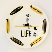 84258 GOLD & BLACKプレート　LIFE