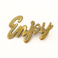 84291 PGワードブローチ　ENJOY