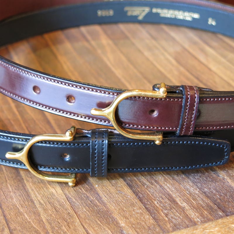 TORY LEATHER / SPUR BUCKLE BELT / Black | Tibet...