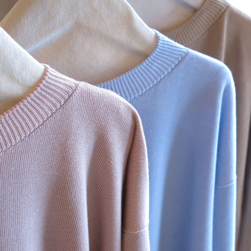 トップス Olde H & Daughter SILK PLAIN CREW NECK Olde H & Daughter SILK PLAIN CREW NECK Olde H & Daughter