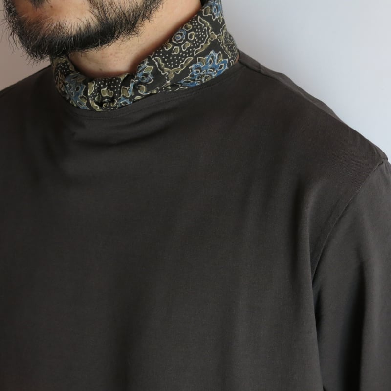 MAATEE&SONS / 和紙 BOAT LONG SLEEVE / FADE BLACK 
