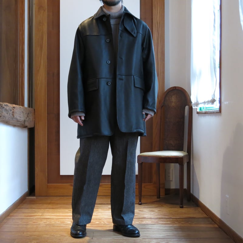 MAATEE&SONS 鋭く LAMB LEATHER CAR COAT