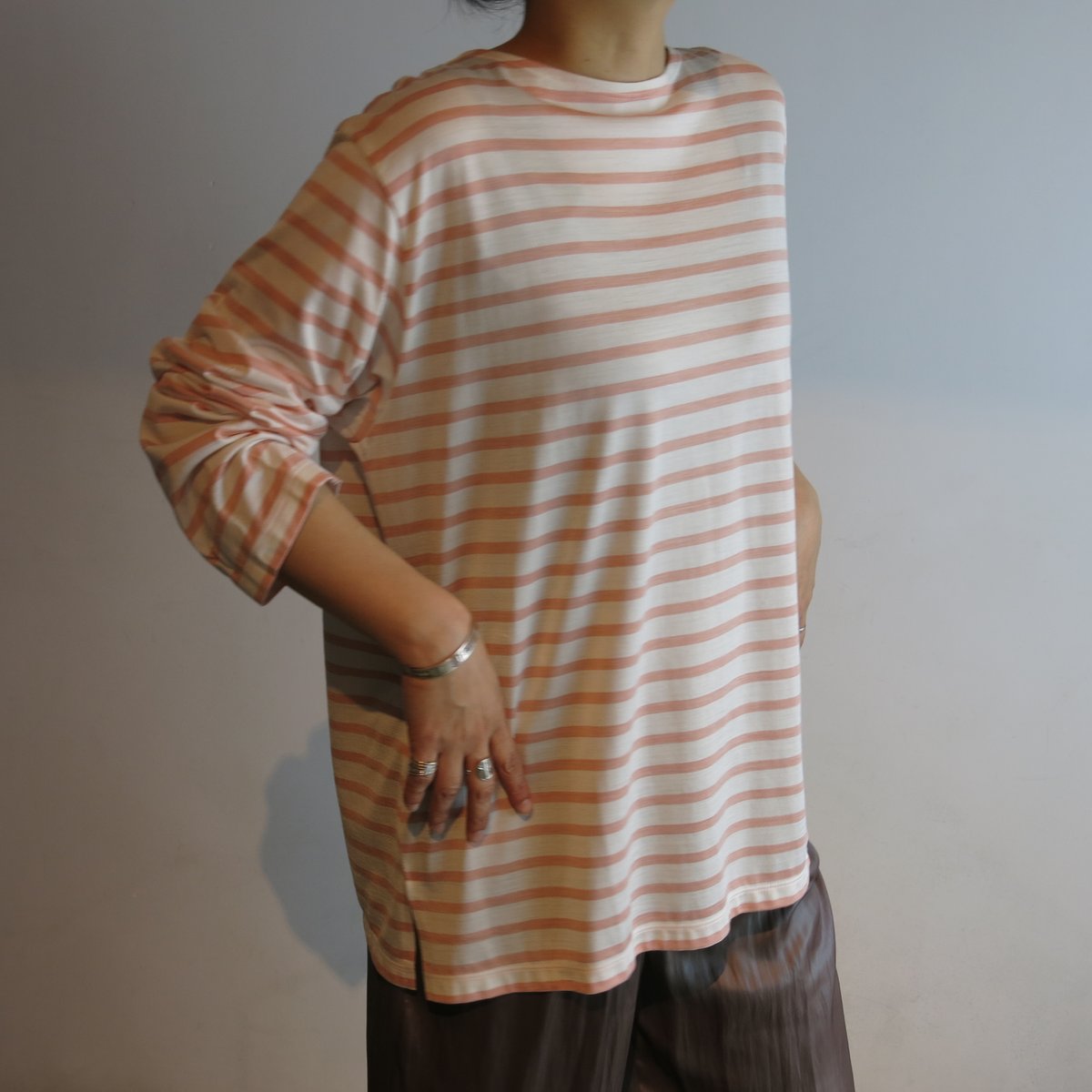 MAATEE&SONS SILK BOAT LONG SLEEVE T 23SS