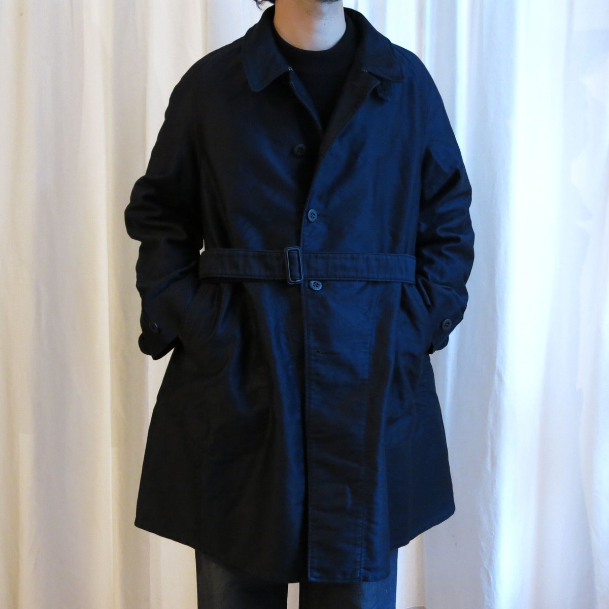 新品 完売】outil MANTEAU UZES BLACK INDIGO outil 22ss MANTEAU AZE