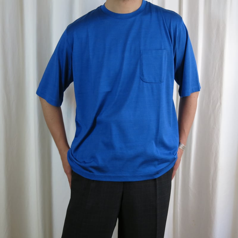 MAATEE&SONS / SILK POCKET TEE / french blue | T...