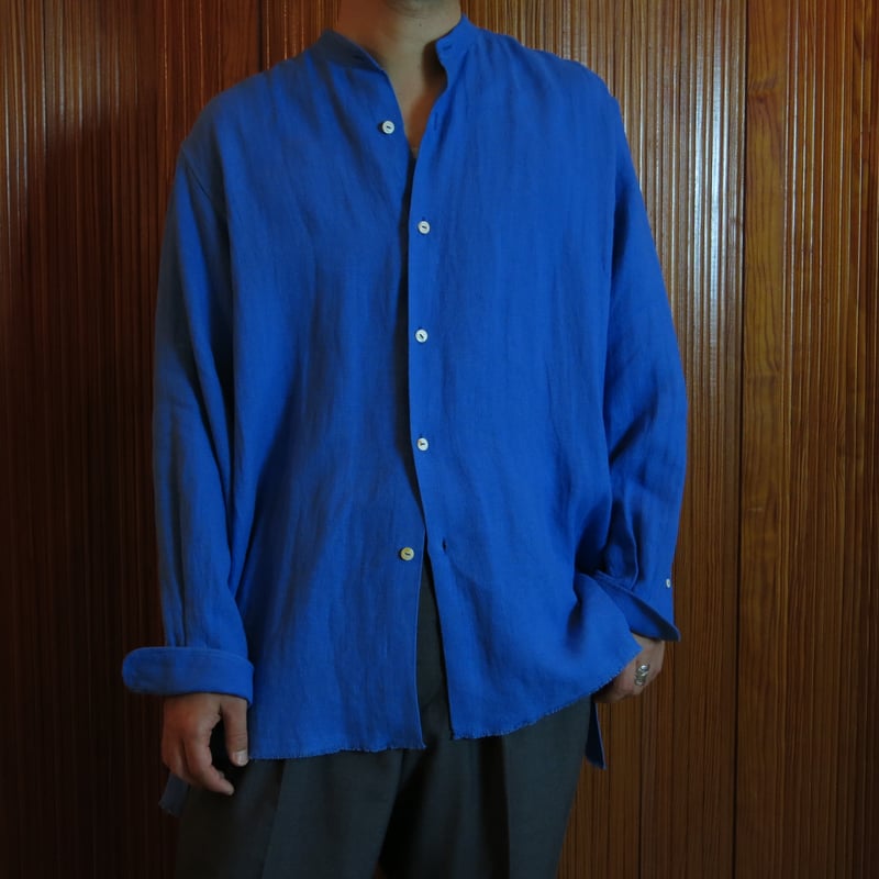【極美品】MAATEE&SONS LINEN ジョーゼットフリンジSHIRTS 極美品】MAATEE&SONS LINEN ジョーゼットフリンジSHIRTS