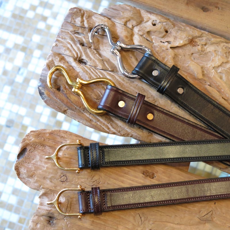 TORY LEATHER / SPUR BUCKLE BELT / Havana | Tib...