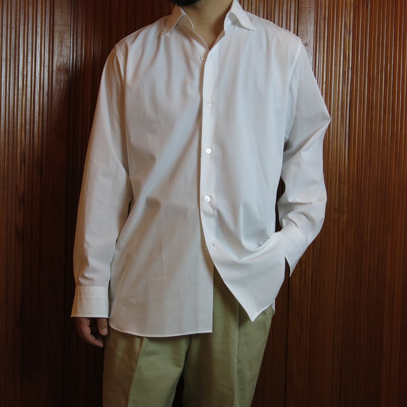 MAATEE&SONS LYAN 強撚ZZブロードシャツ 2ホワイト MAATEE＆SONS ライアン 強撚 ZZ ブロード , White – Navyblue