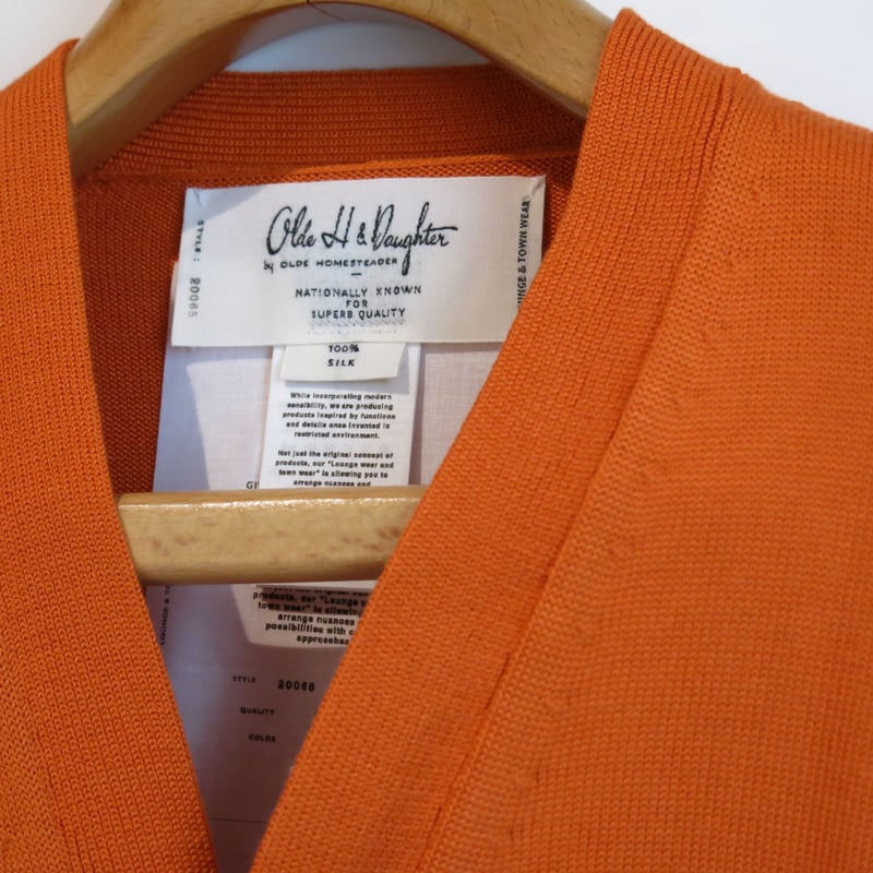 Olde H & Daughter / Silk Knit V neck Cardigan /...