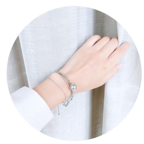 シルバーボール　ブレスレット