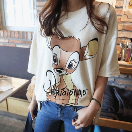ゆったり半袖ロゴTシャツ