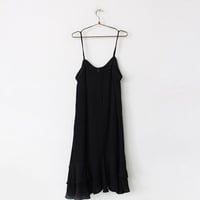 フレアワンピ キャミワンピ　スリット 春服 レディース ロング丈ブラウス　ワンピース