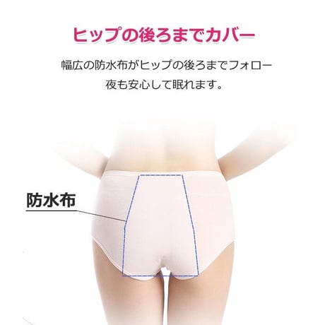サニタリーショーツ 3枚セット 防水布付きショーツ 生理用ショーツ