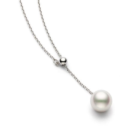 925シルバー パールストーンネックレス アクセサリー【ネックレス シンプル ストーン ゴールド/シルバー】
