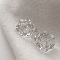 立方体アクリル 片耳クリップ ピアス