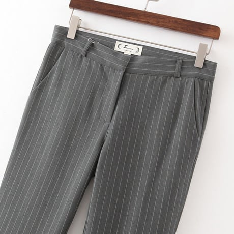 美シルエをゲット！チェック/ストライプ/無地/テーパードパンツ/レギパン/ボトムス/９分丈