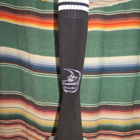 SUKARU HI SOCKS  Black/White Line