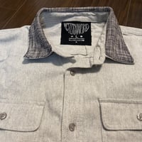 Stone Flannel Button-Up Shirt