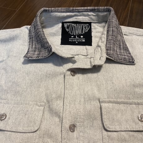 Stone Flannel Button-Up Shirt