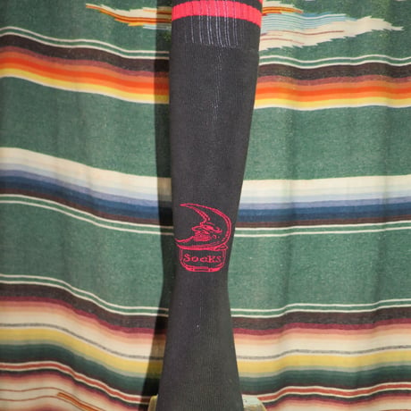 SUKARU HI SOCKS  Black/Red Line