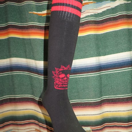 SUKARU HI SOCKS  Black/Red Line