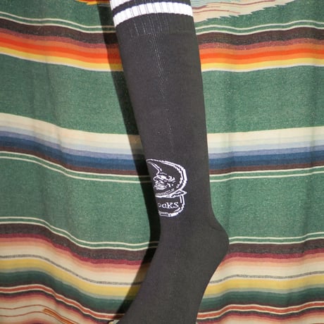 SUKARU HI SOCKS  Black/White Line