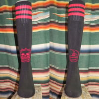 SUKARU HI SOCKS  Black/Red Line