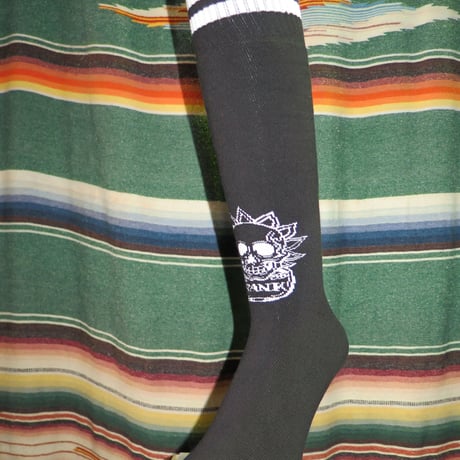SUKARU HI SOCKS  Black/White Line