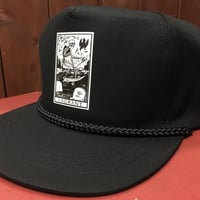 DEATH CARD  POPLIN HAT. Black