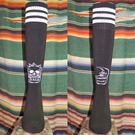 SUKARU HI SOCKS  Black/White Line