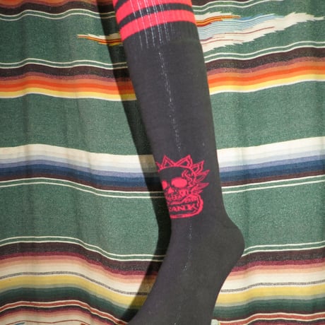 SUKARU HI SOCKS  Black/Red Line