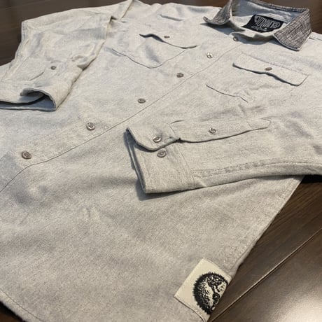 Stone Flannel Button-Up Shirt