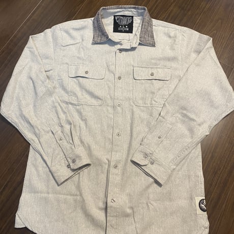Stone Flannel Button-Up Shirt