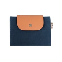 W01 はちのす カードケース / 尾道帆布 ブルー
