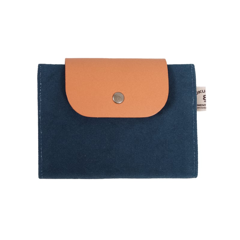 W01 はちのす カードケース / 尾道帆布 ブルー | FUKUNARY