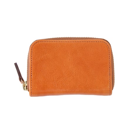 L021 コインパース（ラウンド） / 栃木レザーWコガシ  淡茶