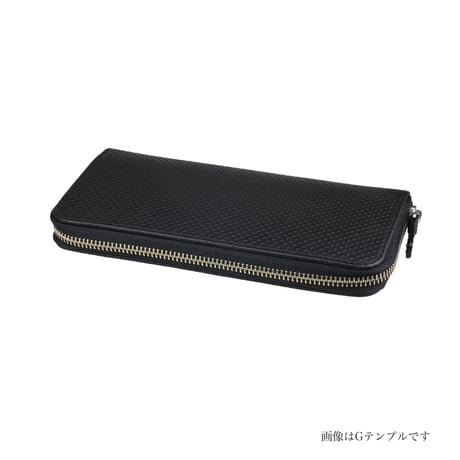 HL001-BK “千菱” ラウンド長財布 ブラック Bシュリンク / Gテンプル
