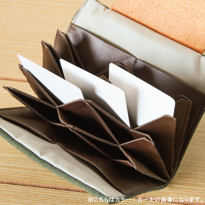 W01 はちのす カードケース / 尾道帆布 ブルー | FUKUNARY